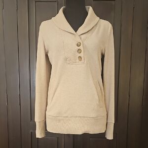 Banana Republic Women's Button Shawl Collar Sweateshirt